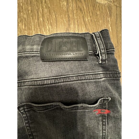 Diesel D-istort Skinny 30x28 Stretch Black Dark Gray Jeans 069RL - Picture 13 of 14